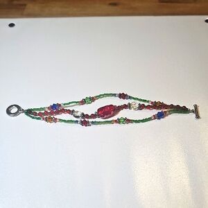 Vintage Colorful Beaded Bracelet.
